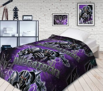 Акция! Покрывало стеганое "Непоседа" 145*200 "Transformers" Мегатрон, хлопок